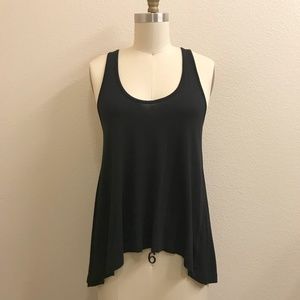 Women’s GAP Modal Rayon Criss Cross Back Tank In Black Size X-Small Petite